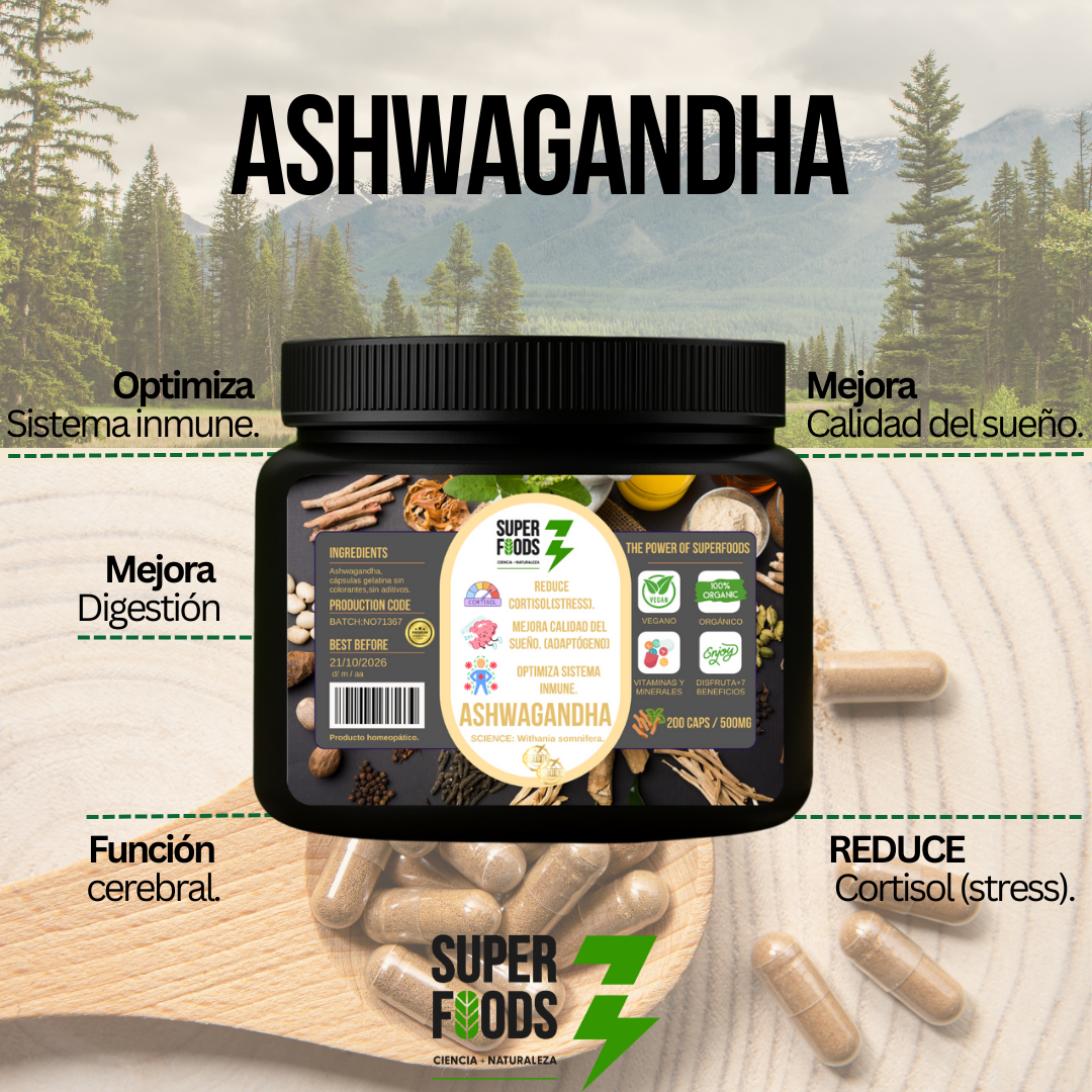 Kit bienestar Ashwagandha ksm 66 / Gotu kola / Curcuma pimienta