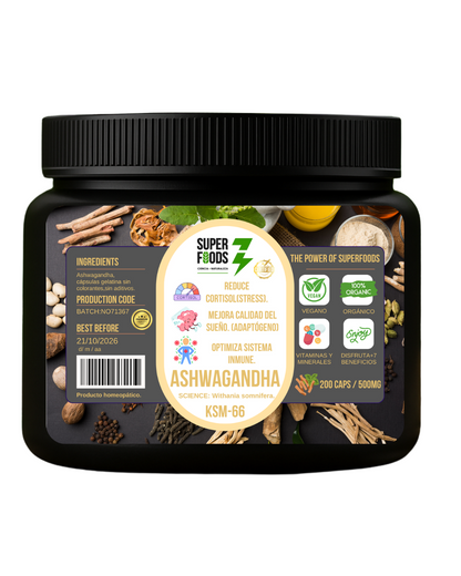 Ashwagandha KSM-66 200 cápsulas x 500 mg